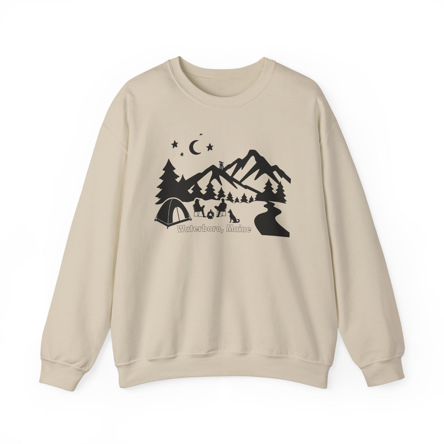 Waterboro Maine Camping Unisex Heavy Blend™ Crewneck Sweatshirt