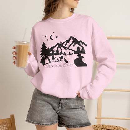 Waterboro Maine Camping Unisex Heavy Blend™ Crewneck Sweatshirt