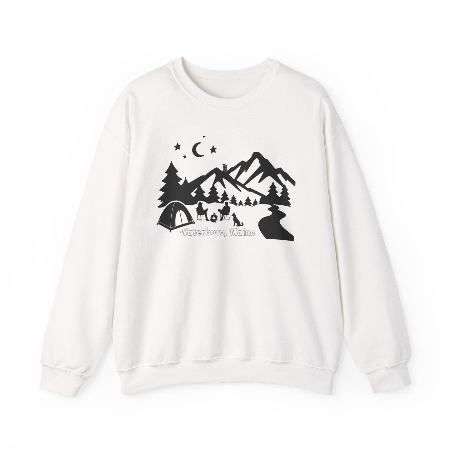 Waterboro Maine Camping Unisex Heavy Blend™ Crewneck Sweatshirt