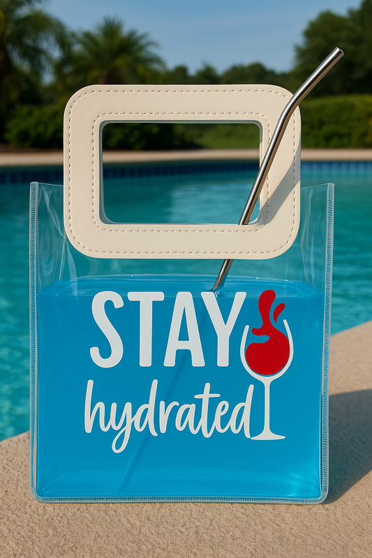 Stay Hydrated Adult Beverage Purse/Red