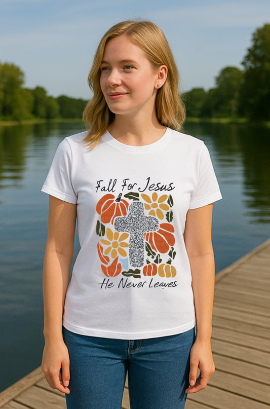 Fall For Jesus Christian Religious Fall - Women’s T-shirt In Beautiful Fall Colors